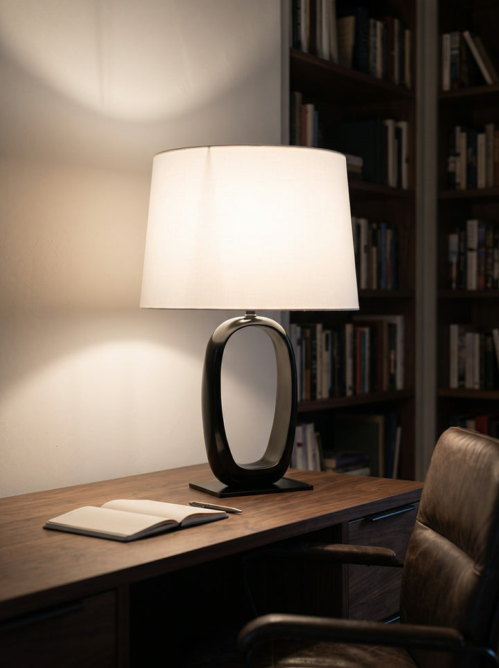 Modern Open Oval Table Lamp
