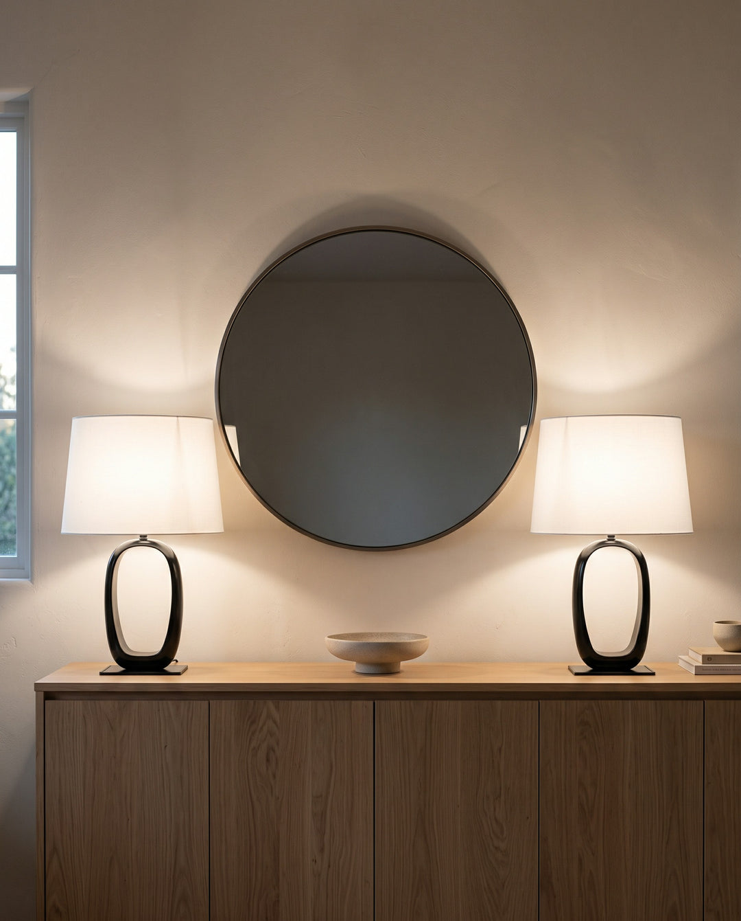 Modern Open Oval Table Lamp
