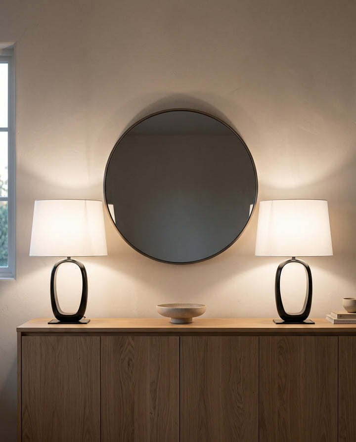 Modern Open Oval Table Lamp