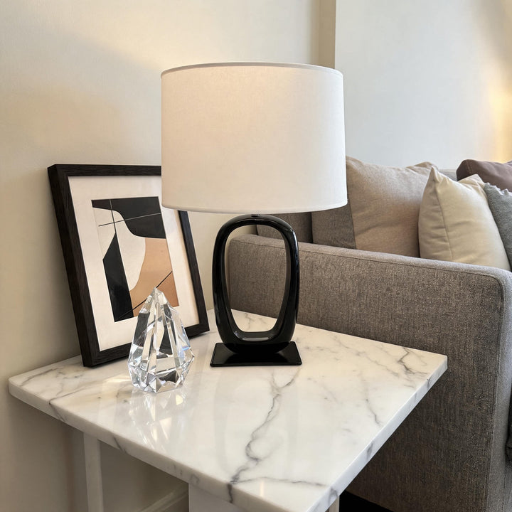 Modern Open Oval Table Lamp