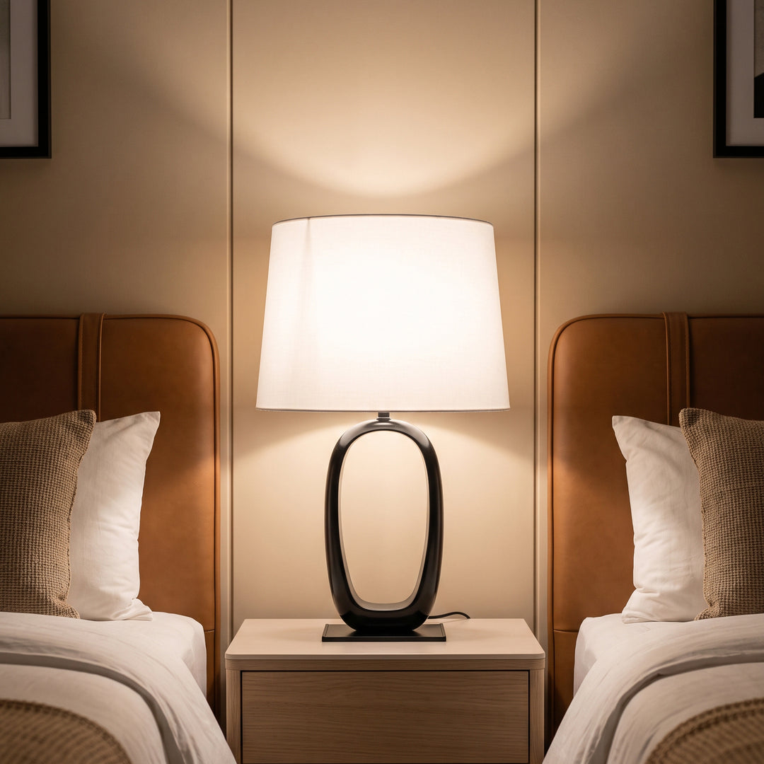 Modern Open Oval Table Lamp