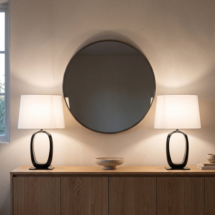 Modern Open Oval Table Lamp