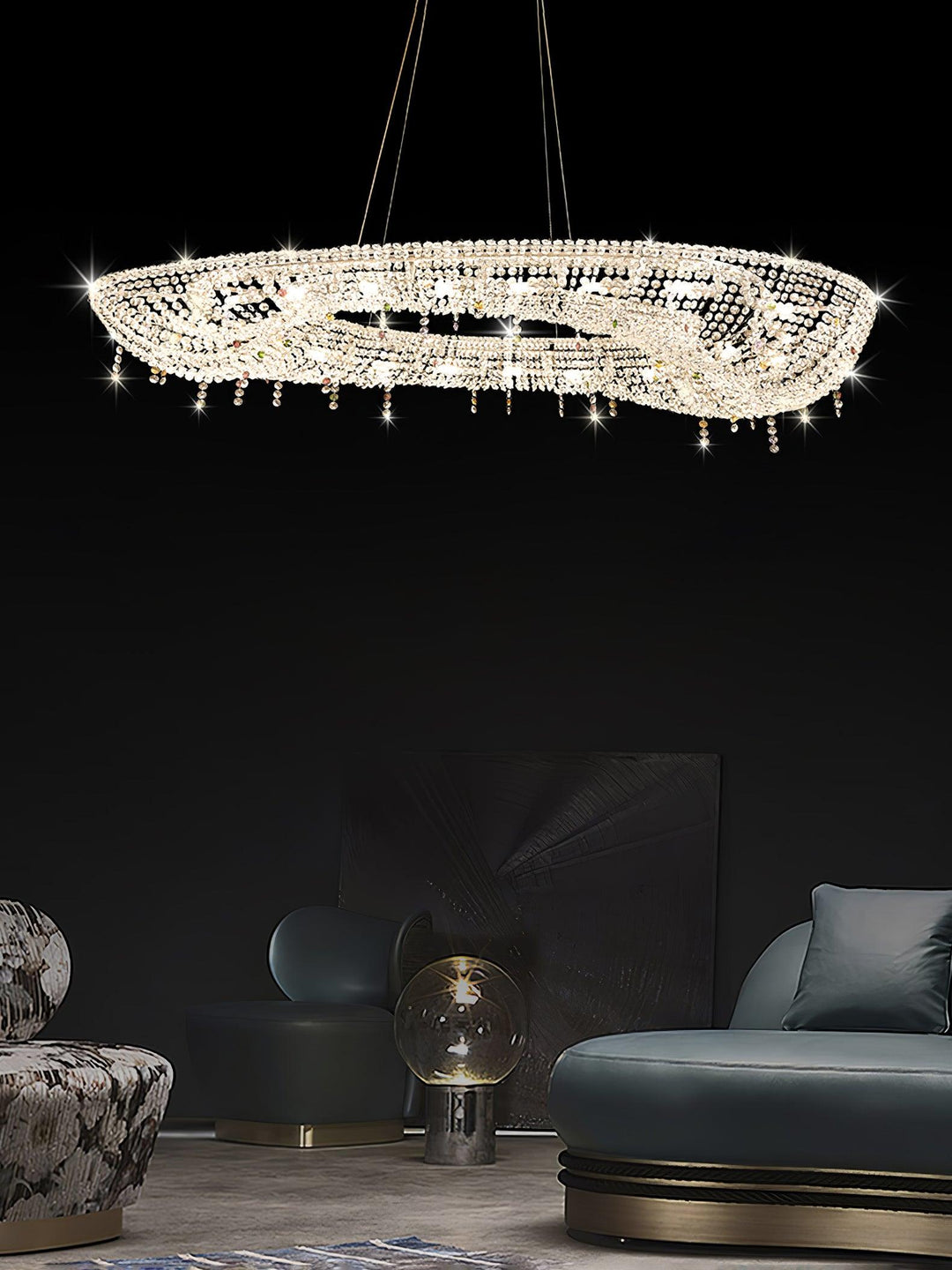 Modern Round Crystal Chandelier - Vakkerlight