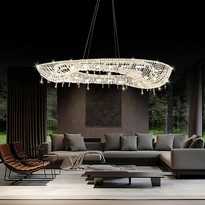 Modern Round Crystal Chandelier - Vakkerlight