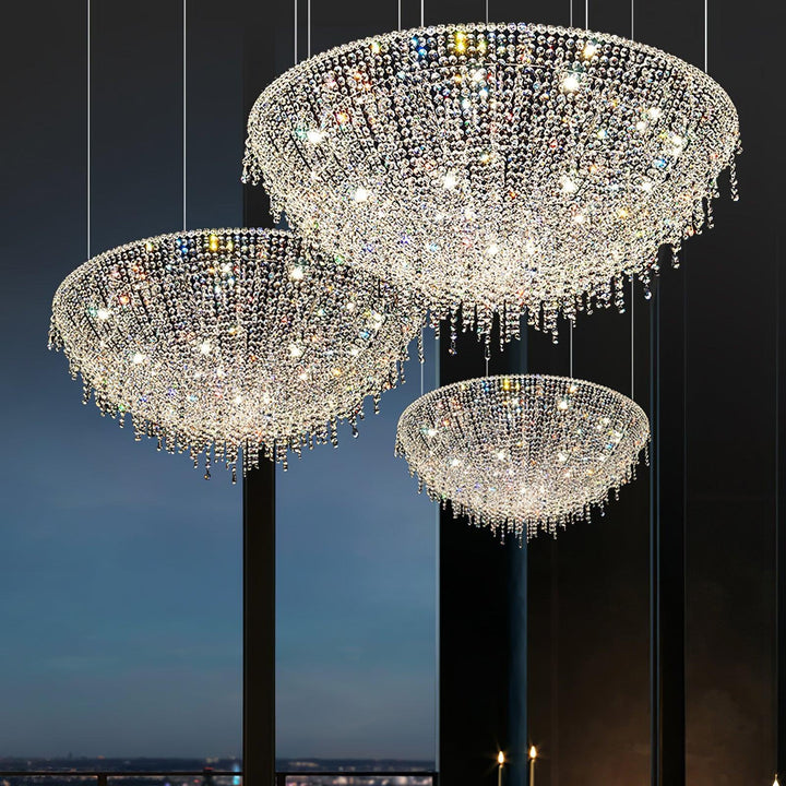 Modern Round Crystal Chandelier - Vakkerlight