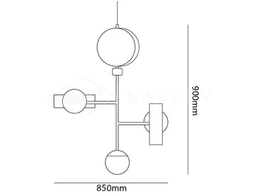 Monaco Suspension Light — Planos de dimensiones 1