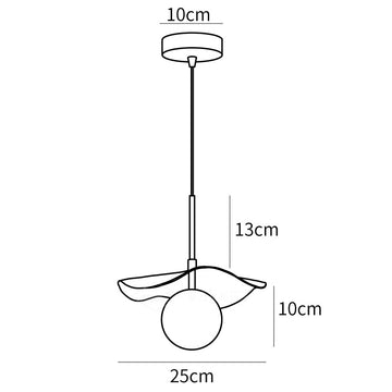 Montera Alabaster Pendant Light — Dimension drawings 1