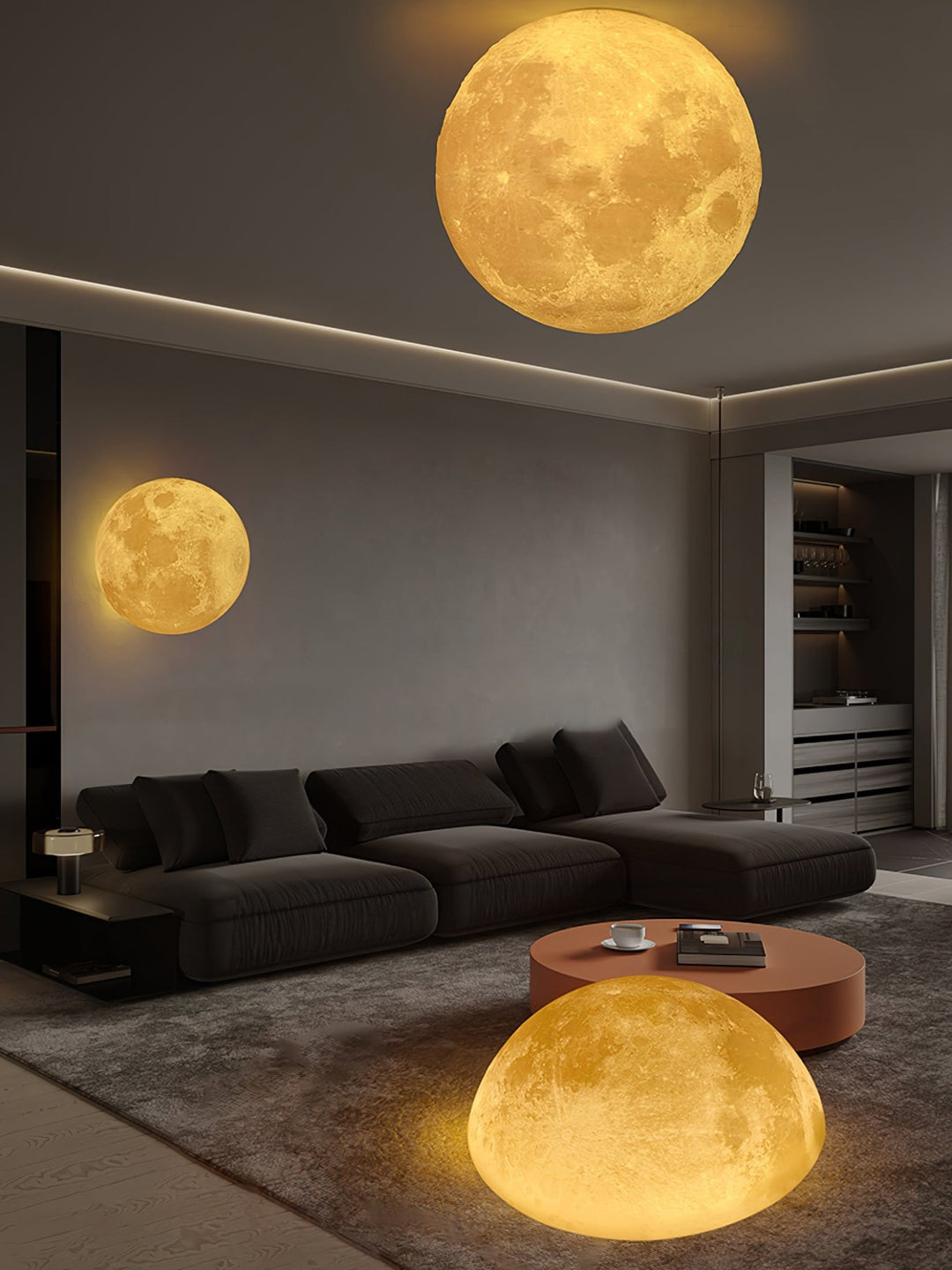 3D Moon Wall Lamp - Vakkerlight