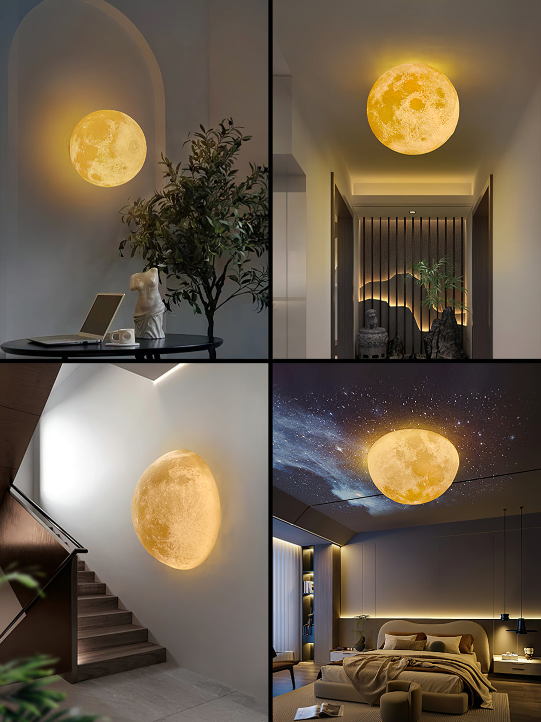 3D Mond Wandlampe