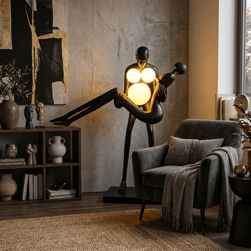 Moonlit Embrace Sculpture Lamp - Vakkerlight