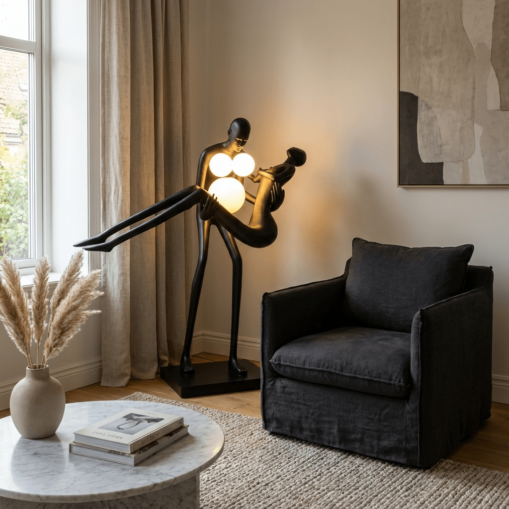 Moonlit Embrace Sculpture Lamp - Vakkerlight