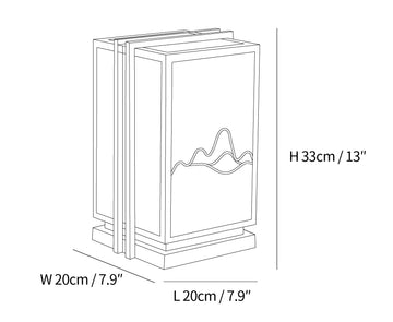 Mountain Outdoor Post Light — Dimension drawings 1