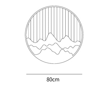 Mountain Outdoor Wall Lamp — Dimension drawings 1