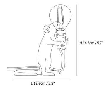 Lampada da tavolo Mouse — Dimension drawings 1