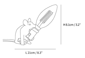Lampada da tavolo Mouse — Dimension drawings 3
