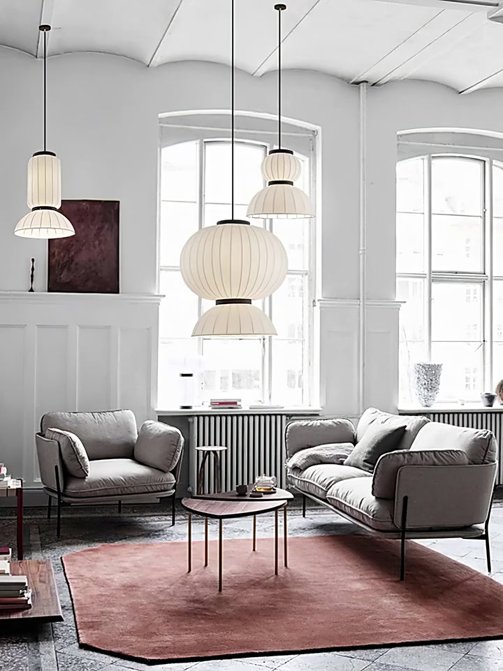 Mulberry Silk Lantern Pendant Light - Vakkerlight