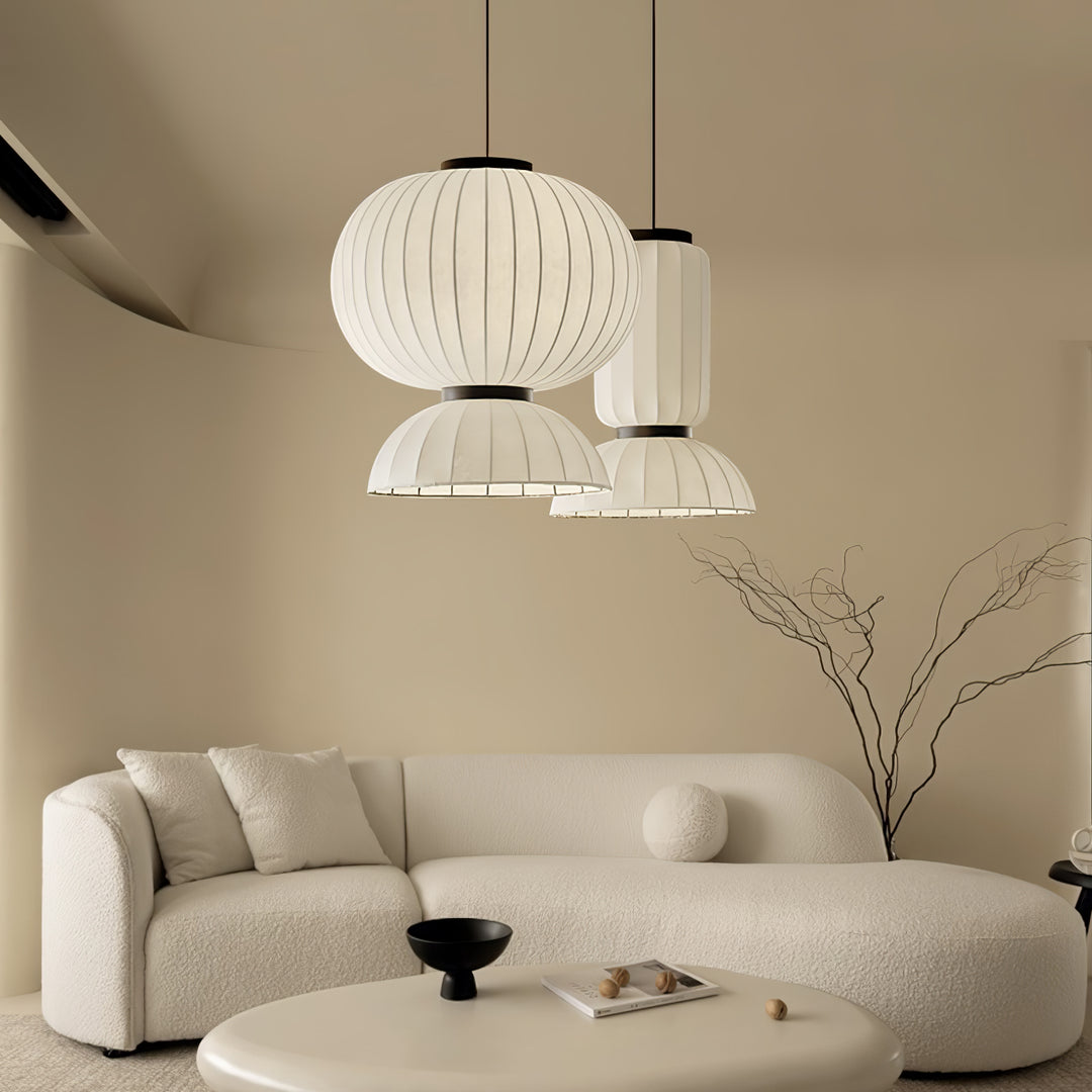 Mulberry Silk Lantern Pendant Light - Vakkerlight