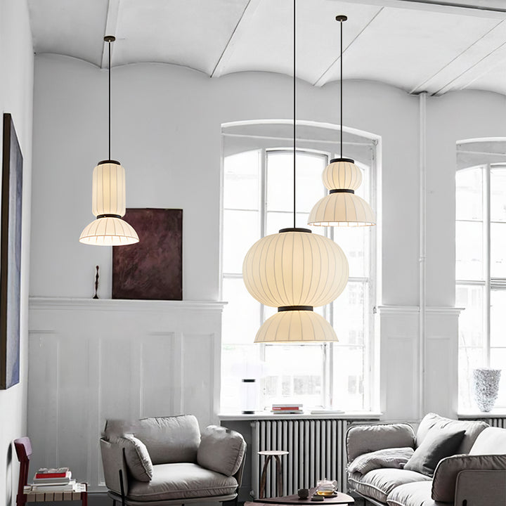 Mulberry Silk Lantern Pendant Light - Vakkerlight