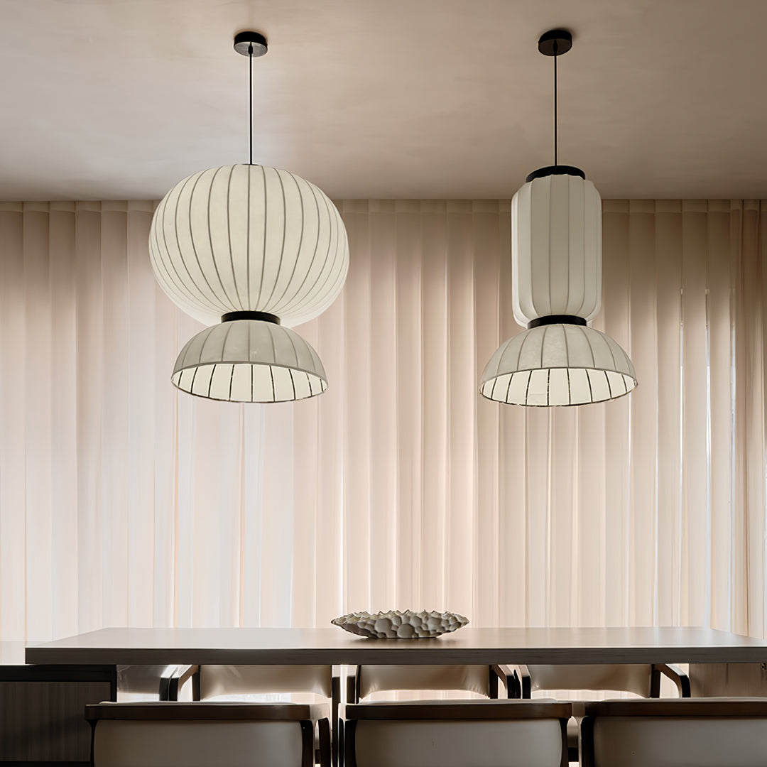 Mulberry Silk Lantern Pendant Light - Vakkerlight