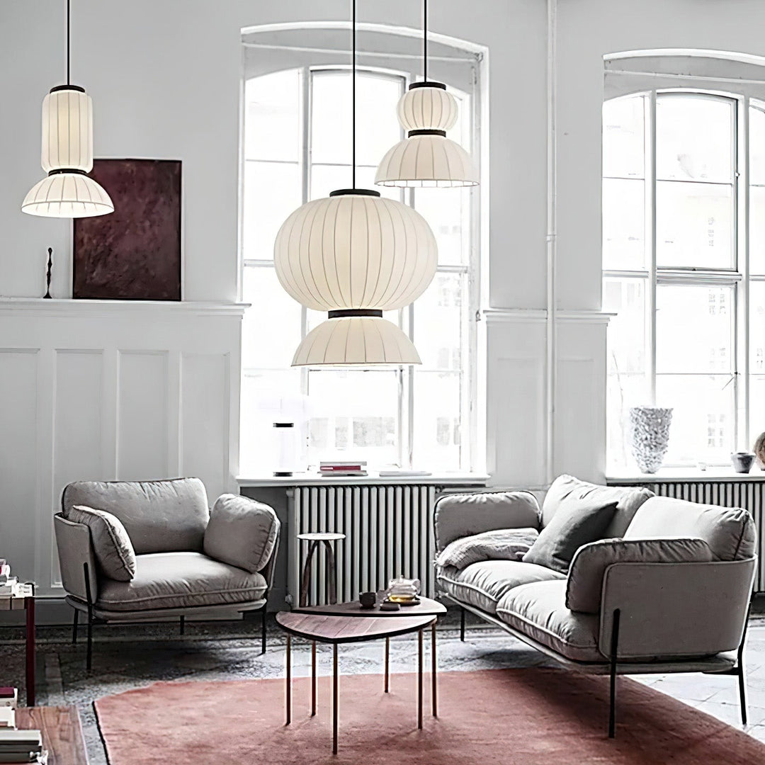 Mulberry Silk Lantern Pendant Light - Vakkerlight