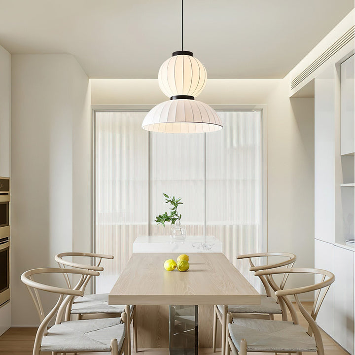 Mulberry Silk Lantern Pendant Light - Vakkerlight