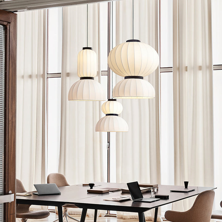 Mulberry Silk Lantern Pendant Light - Vakkerlight