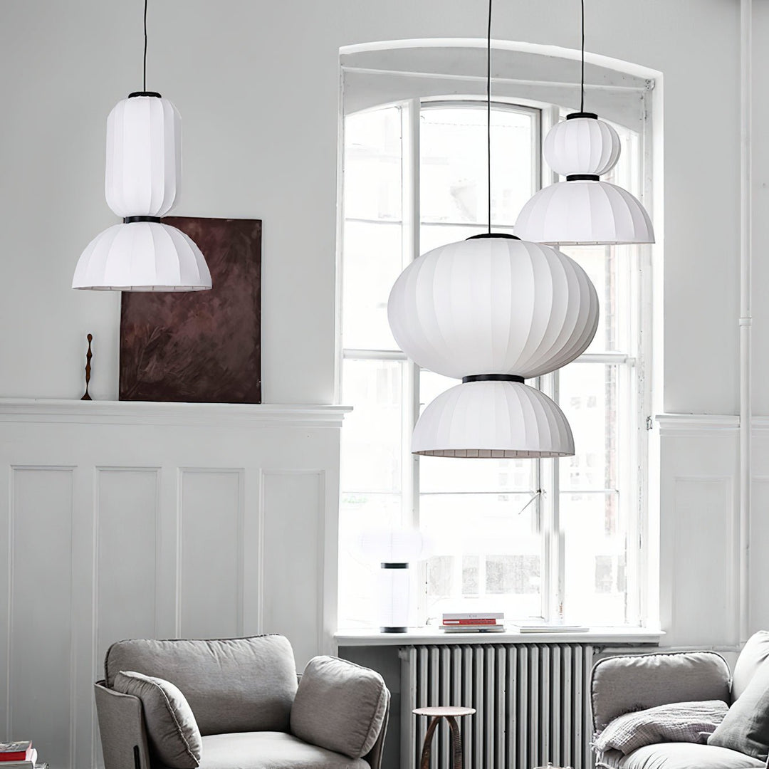 Mulberry Silk Lantern Pendant Light - Vakkerlight