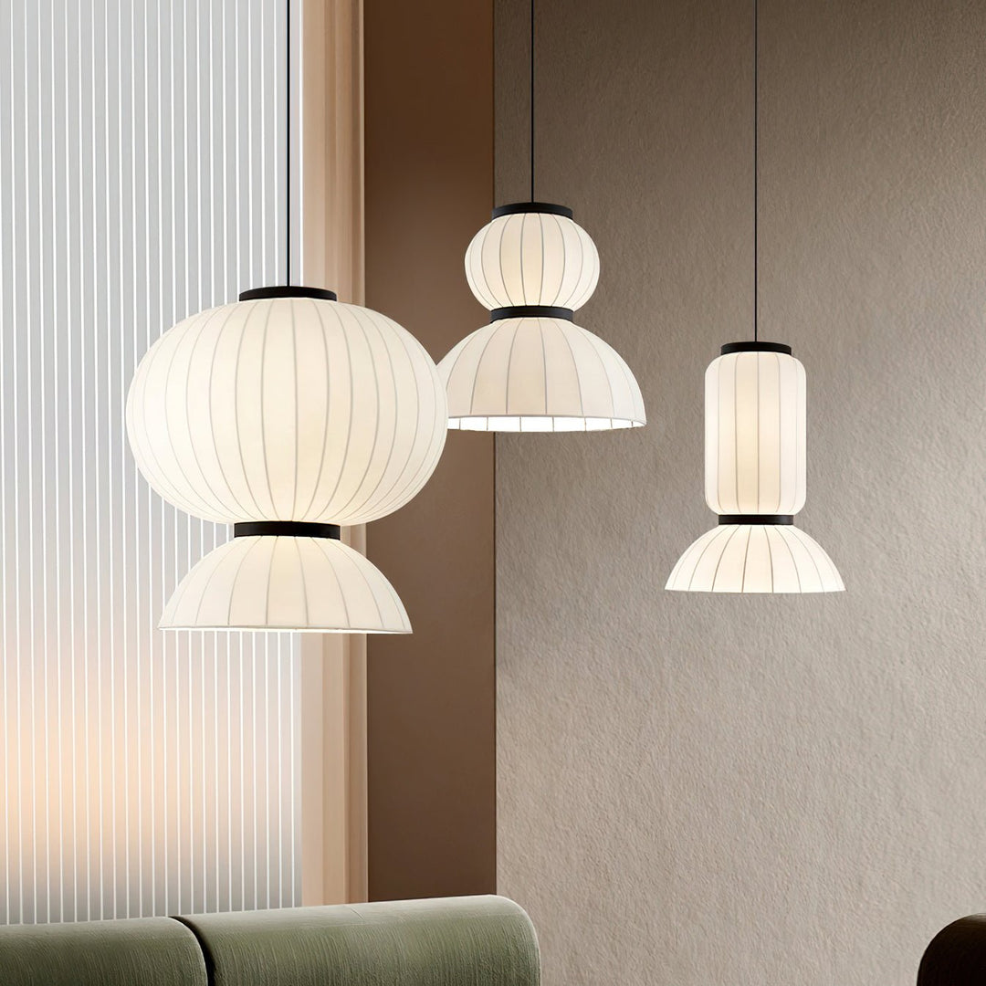 Mulberry Silk Lantern Pendant Light - Vakkerlight