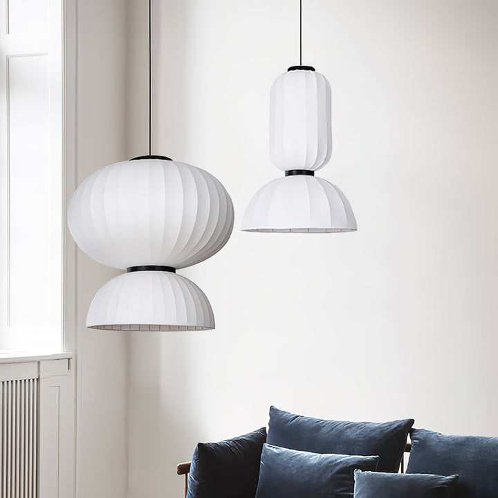 Mulberry Silk Lantern Pendant Light - Vakkerlight