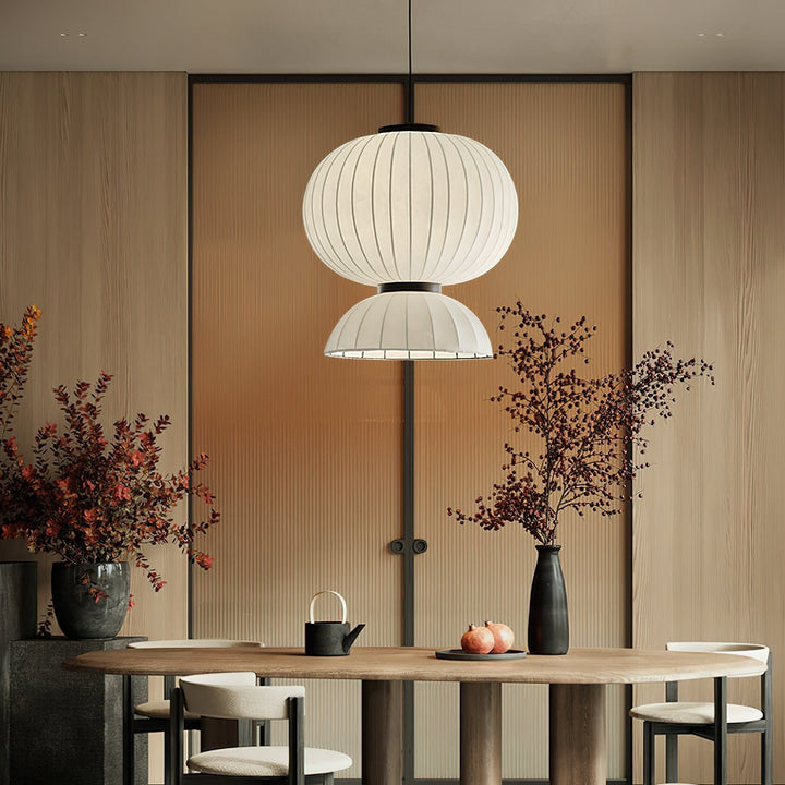 Mulberry Silk Lantern Pendant Light - Vakkerlight