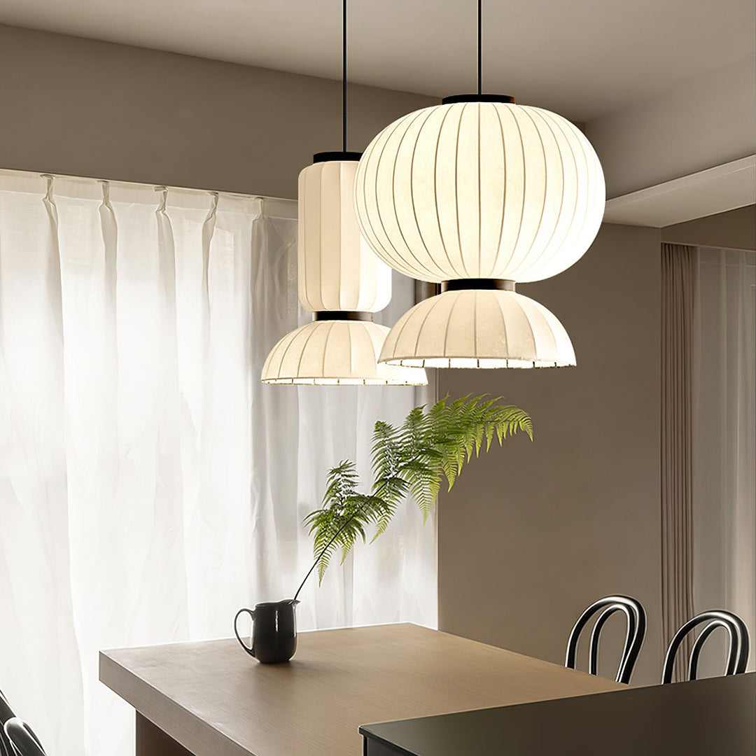 Mulberry Silk Lantern Pendant Light - Vakkerlight