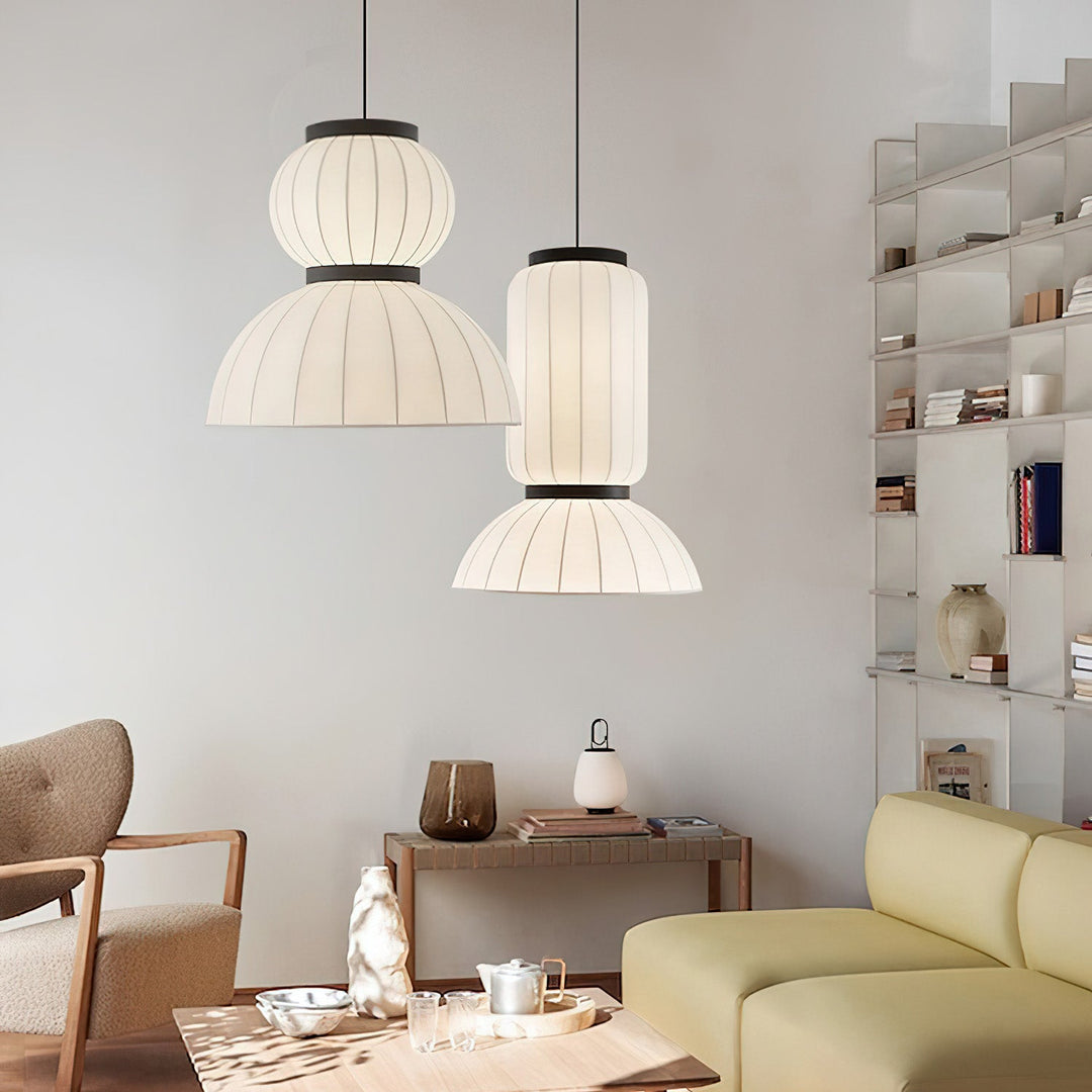 Mulberry Silk Lantern Pendant Light - Vakkerlight