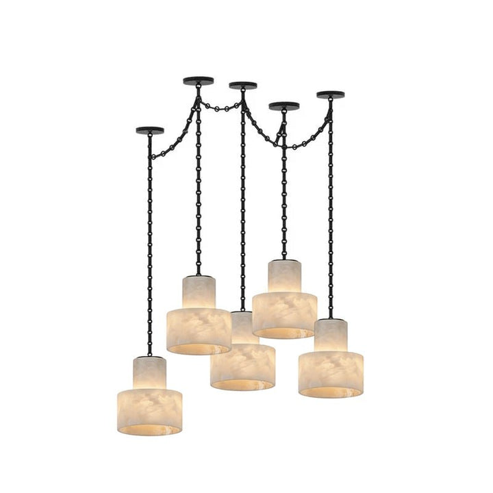 Multi - Tier Chain Drum Pendant Lamp - Vakkerlight