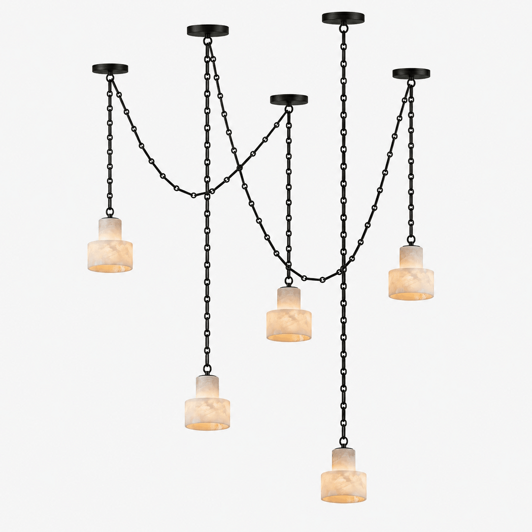 Multi - Tier Chain Drum Pendant Lamp - Vakkerlight