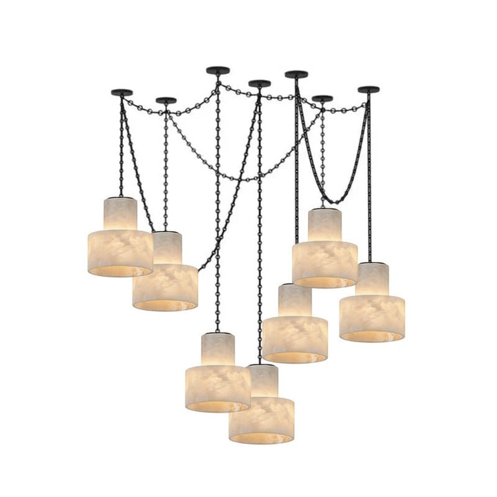 Multi - Tier Chain Drum Pendant Lamp - Vakkerlight