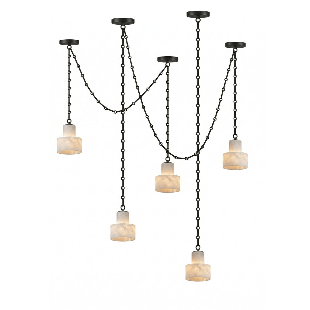 Multi - Tier Chain Drum Pendant Lamp - Vakkerlight