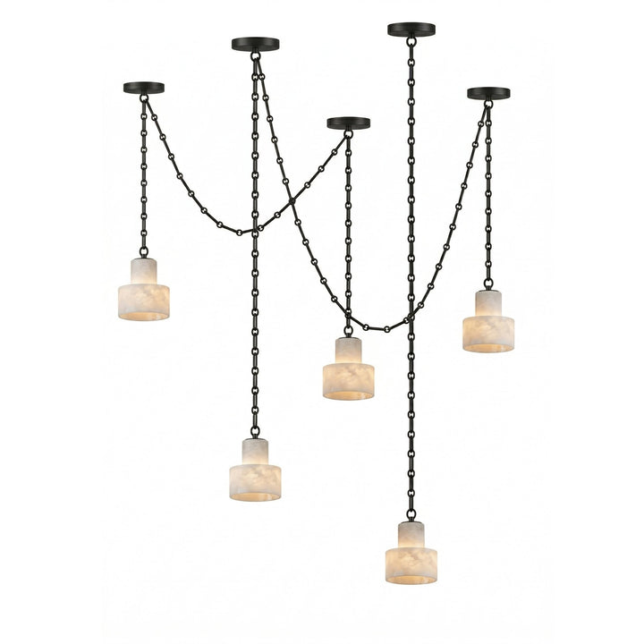 Multi - Tier Chain Drum Pendant Lamp - Vakkerlight