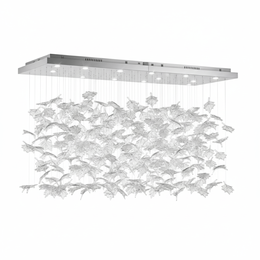 Multicolor Crystal Maple Leaf Chandelier - Vakkerlight