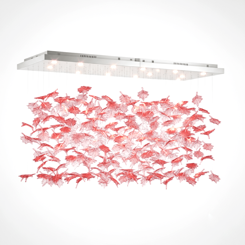 Multicolor Crystal Maple Leaf Chandelier - Vakkerlight