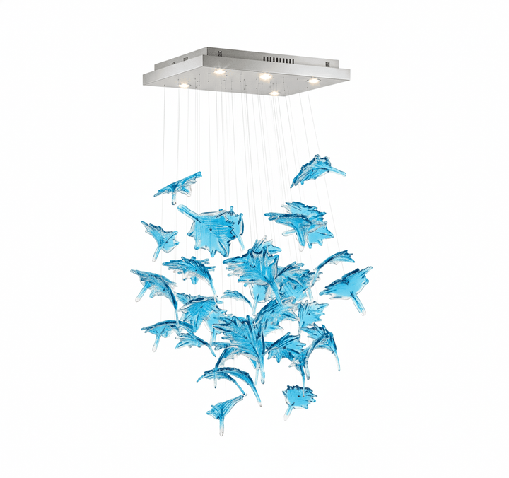 Multicolor Crystal Maple Leaf Chandelier - Vakkerlight