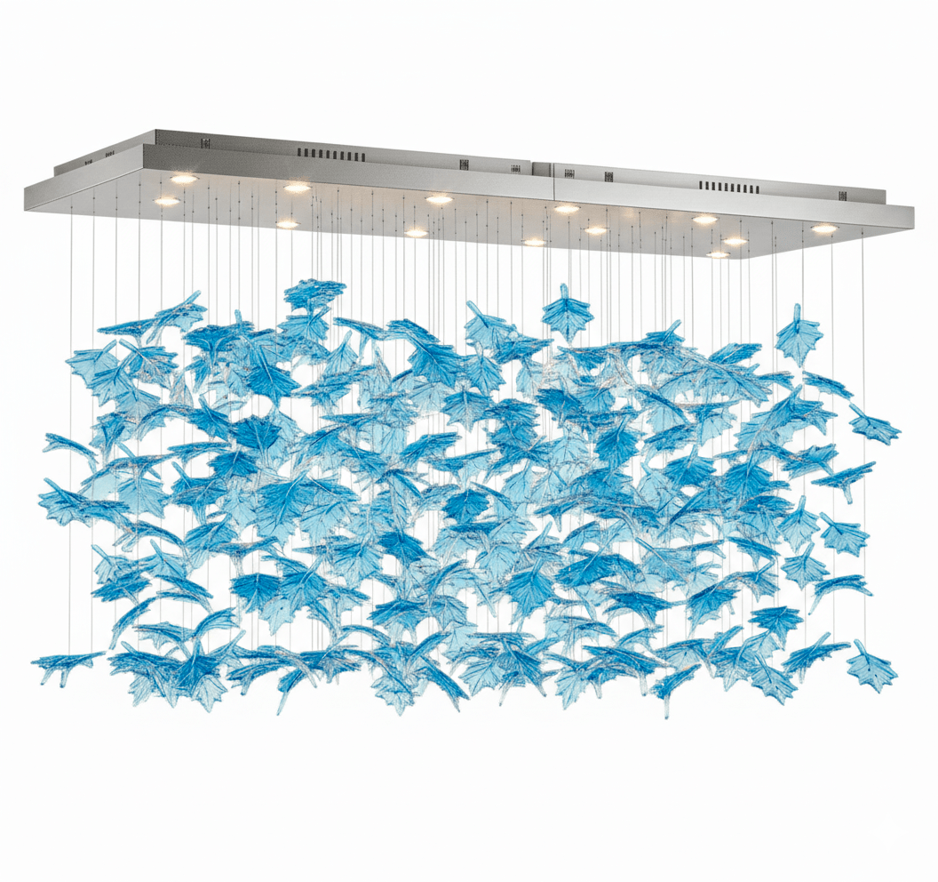 Multicolor Crystal Maple Leaf Chandelier - Vakkerlight