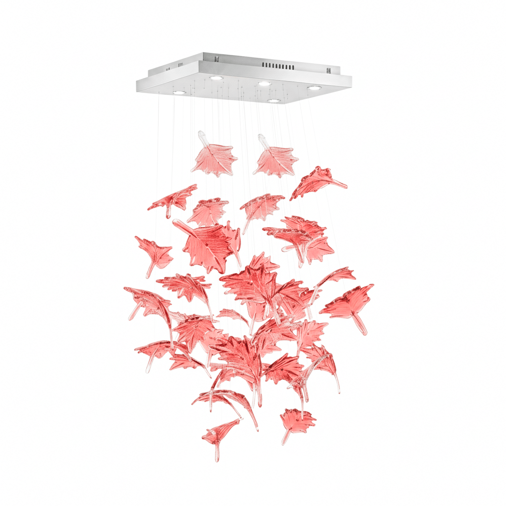 Multicolor Crystal Maple Leaf Chandelier - Vakkerlight