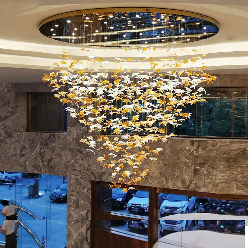 Multicolor Crystal Maple Leaf Chandelier - Vakkerlight