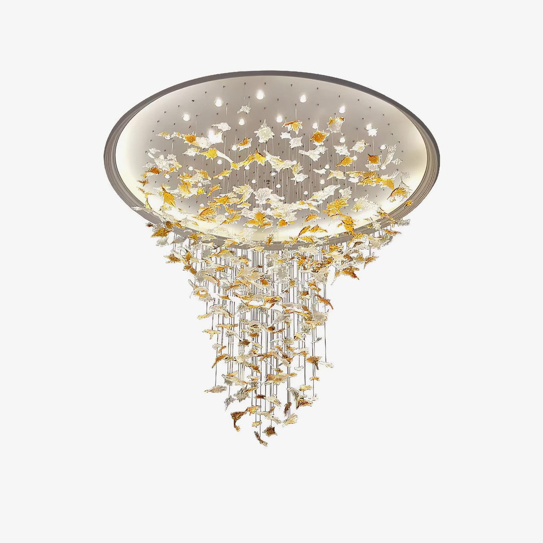 Multicolor Crystal Maple Leaf Chandelier - Vakkerlight