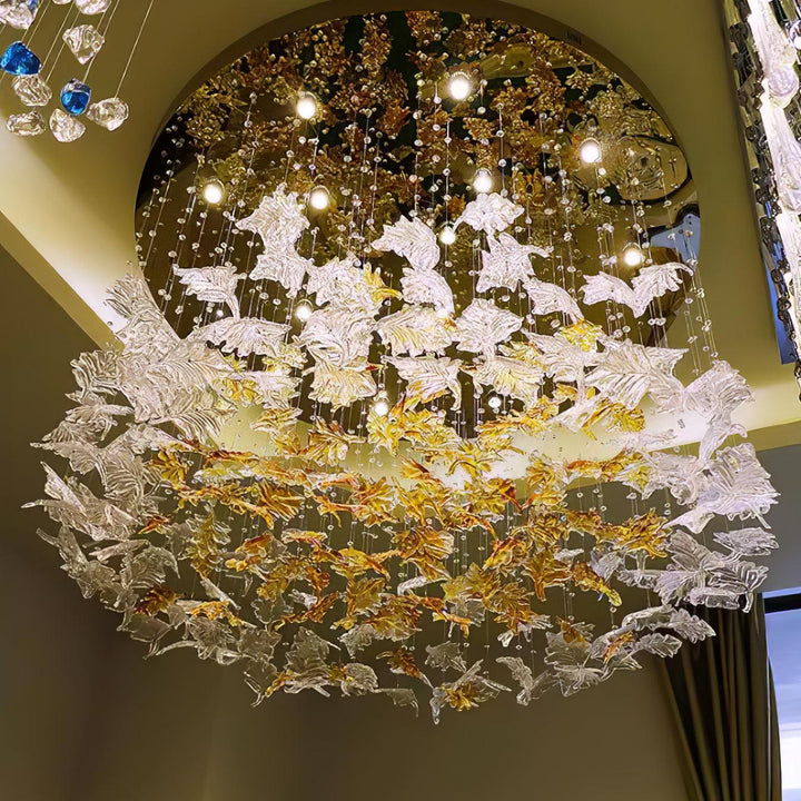 Multicolor Crystal Maple Leaf Chandelier - Vakkerlight