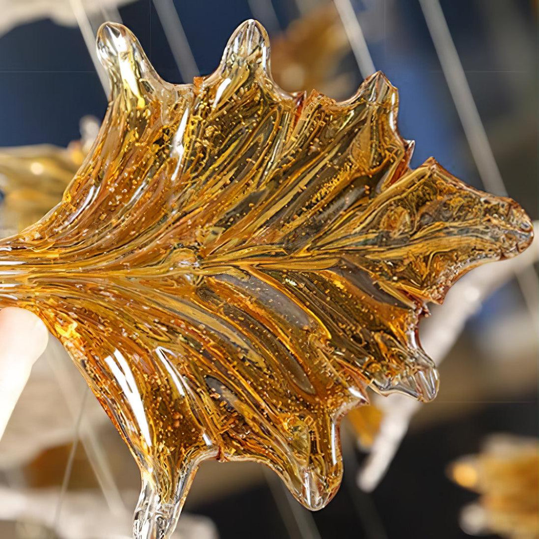 Multicolor Crystal Maple Leaf Chandelier - Vakkerlight