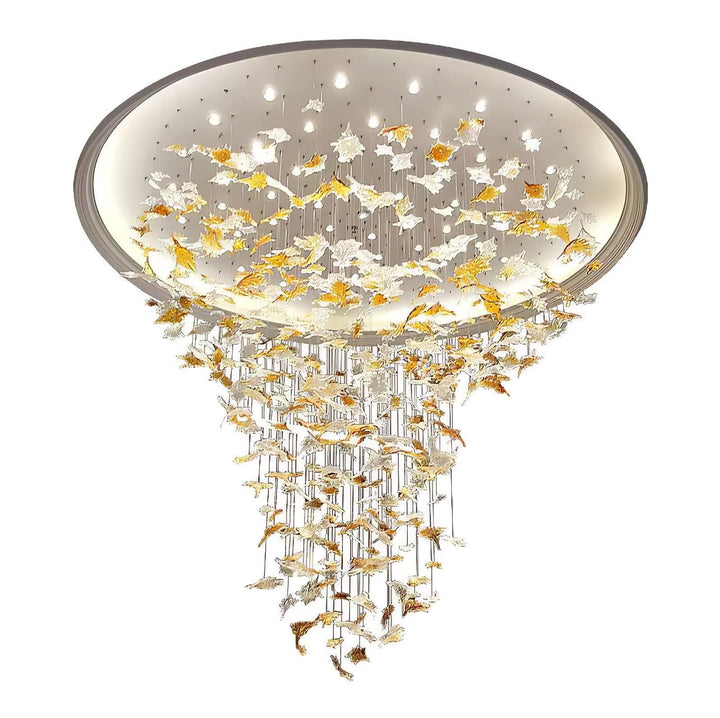 Multicolor Crystal Maple Leaf Chandelier - Vakkerlight