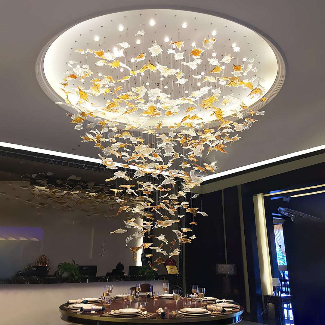 Multicolor Crystal Maple Leaf Chandelier - Vakkerlight