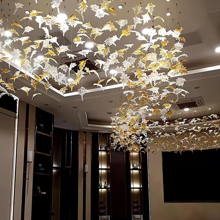 Multicolor Crystal Maple Leaf Chandelier - Vakkerlight