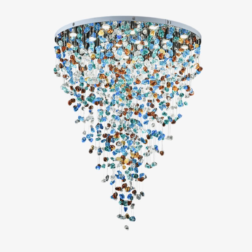 Multicolor Crystal Stone Chandelier - Vakkerlight